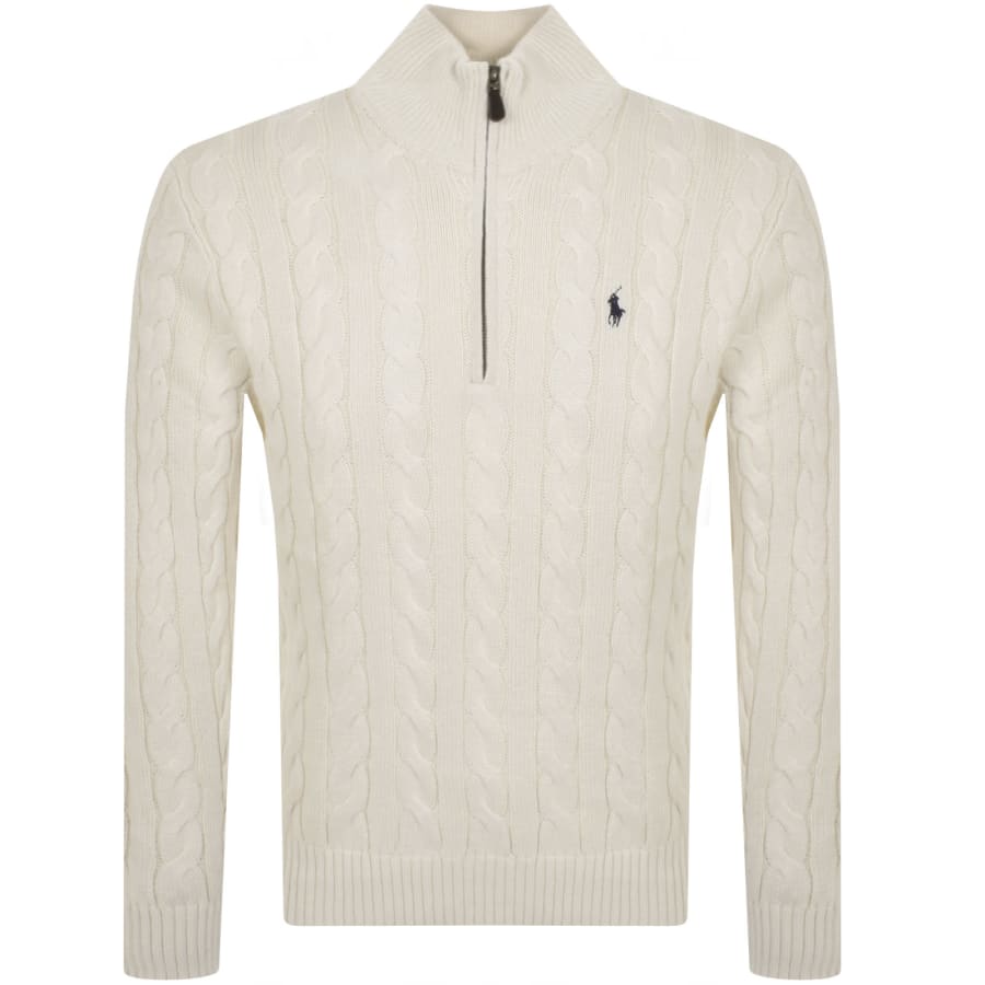 Ralph lauren cable knit quarter zip cheap